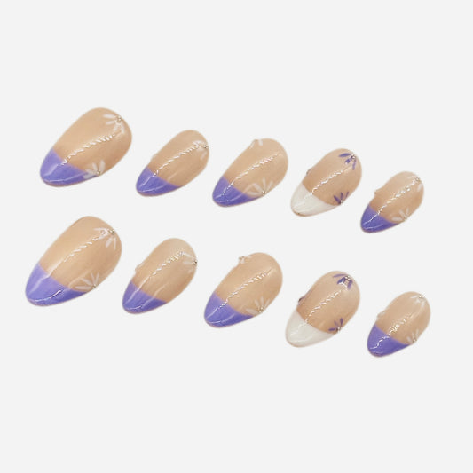 Lavender French Press On Nails – Stiletto