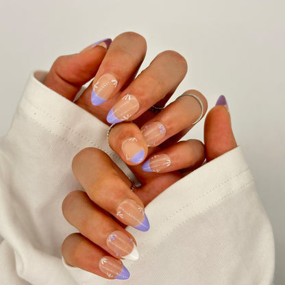 Lavender French Press On Nails – Stiletto